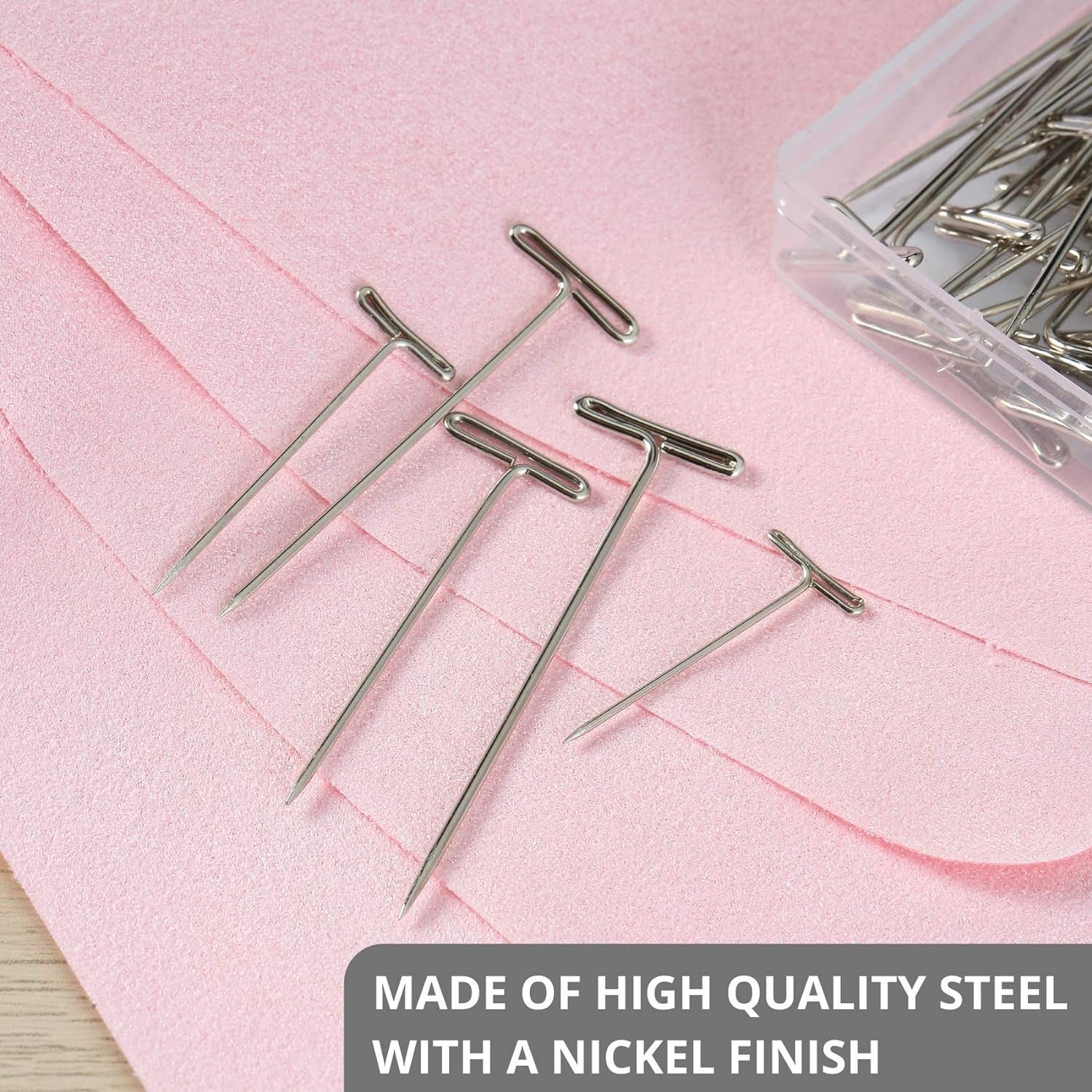- T Pins, 220 Pack, Assorted Sizes, T-Pins, T Pins for Blocking Knitting, Wig Pins, T Pins for Wigs, Wig Pins for Foam Head, T Pins for Sewing, Wig T Pins, Blocking Pins, T Pins for Office Wall