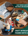 Wood Carving Kit S16 Wood Whittling Kit for Beginners Kids Wood Carving Set - Whittling Knife, Chip Wood Carving Knife, Basswood Carving Blocks Wood for Carving Knives Whittling Tools
