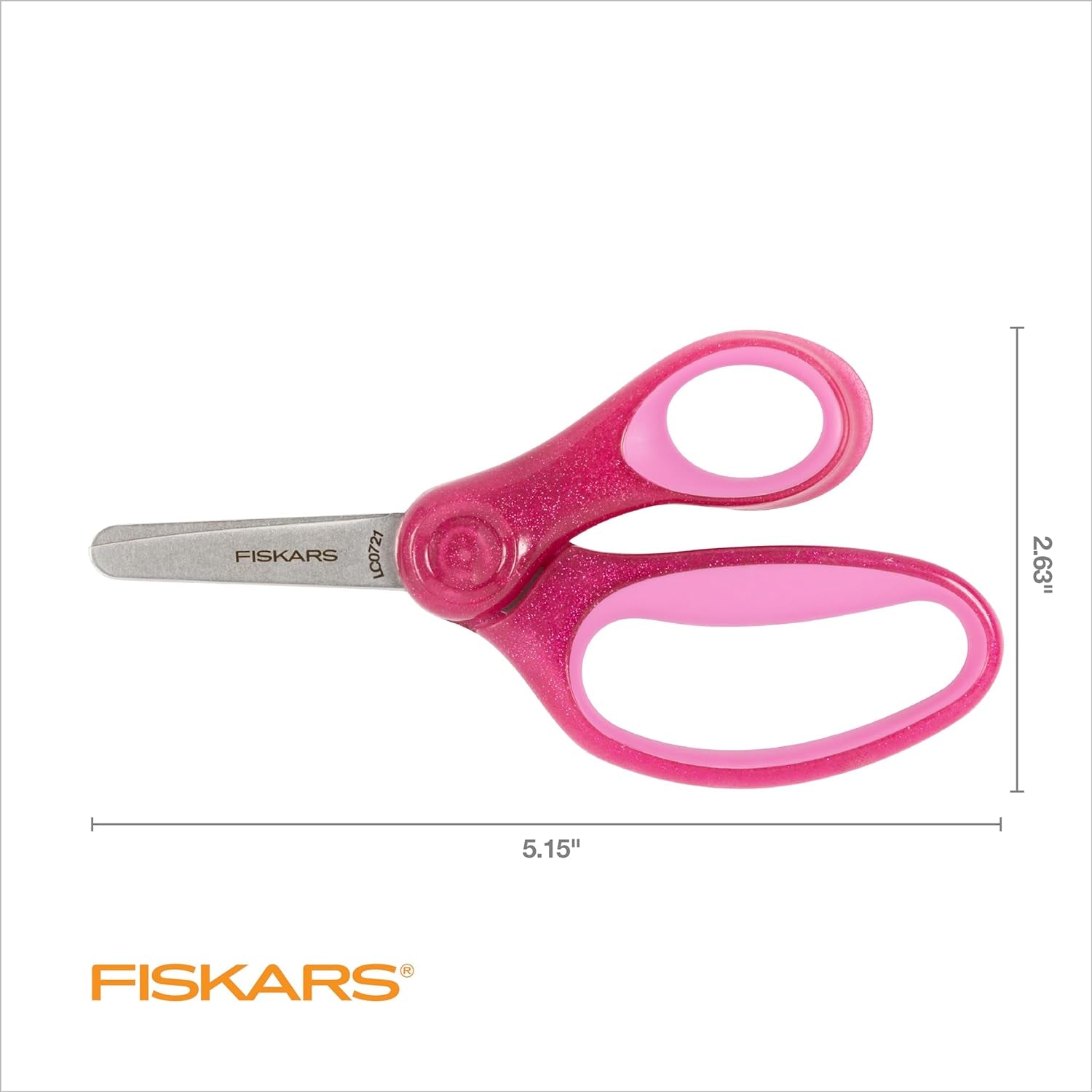 5" Blunt-Tip Glitter Scissors for Kids Ages 4-7 - Scissors for School or Crafting - Back to School Supplies - Pink
