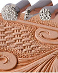 Leather Stamps,3 Pack Professional Leather Background Stamping Tools for Leather Craft Working