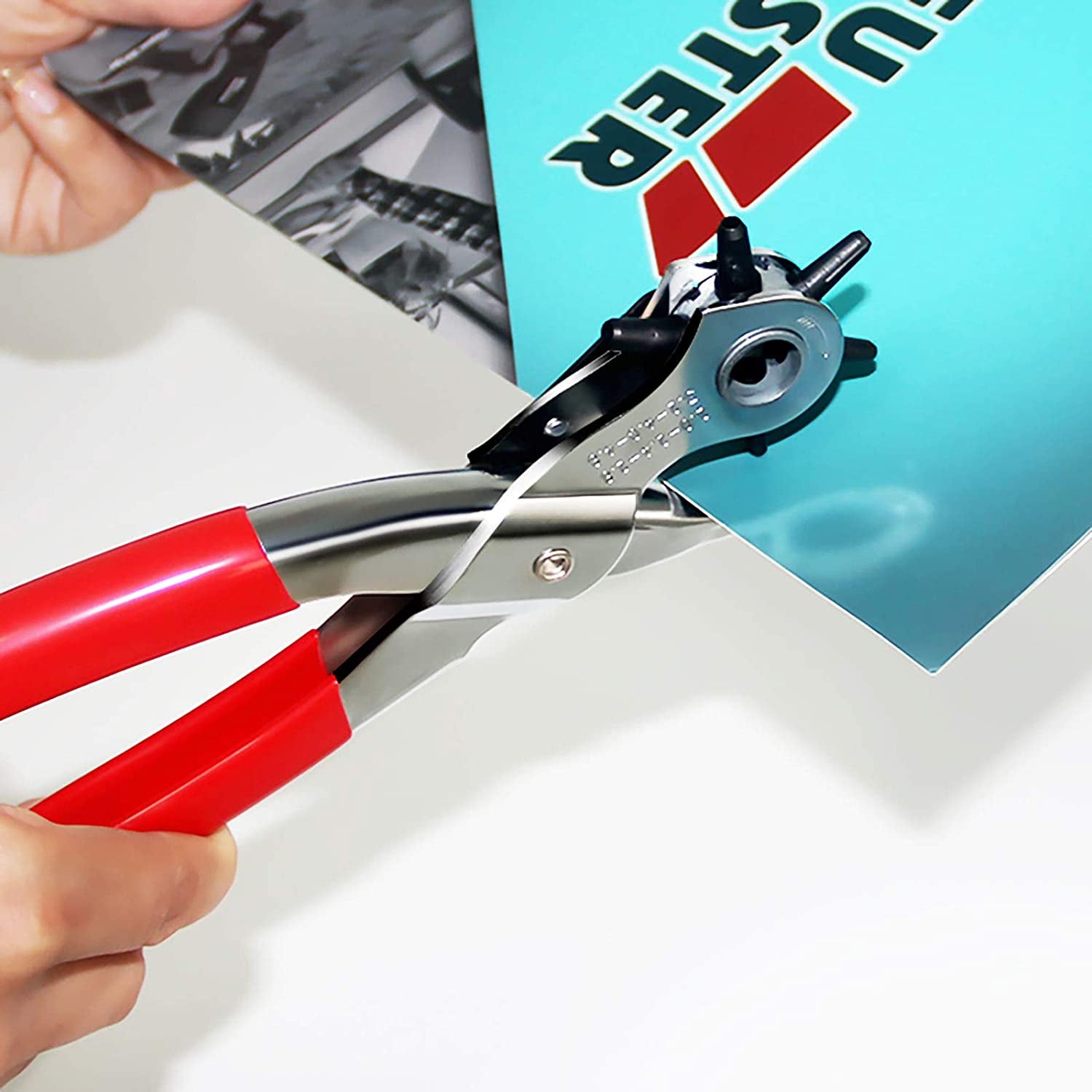 Hole Punch,  Heavy Duty Leather Hole Puncher for Belts, Watch Bands, Straps, Dog Collars, Saddles, Shoes, Fabric, DIY Home or Craft Projects