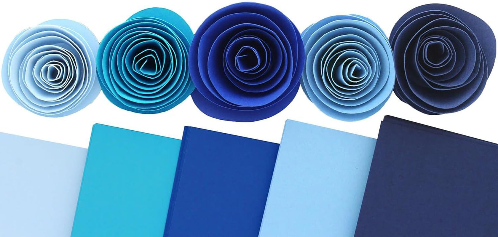 PA Paper Accents Stash Pack Cardstock Pack 12&quot; X 12&quot; Blues Colored Cardstock Paper for Card Making, Scrapbooking, Printing, Quilling and Crafts, 65Lb., 40 Pieces