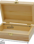 Unfinished Wood Craft Box – Light Unfinished Wood with Clasp – Make Your Own Gift Box, Jewelry Box, Photo Box - Decorate with Paint, Ribbon, Decoupage and More – 6" X 4" X 2"