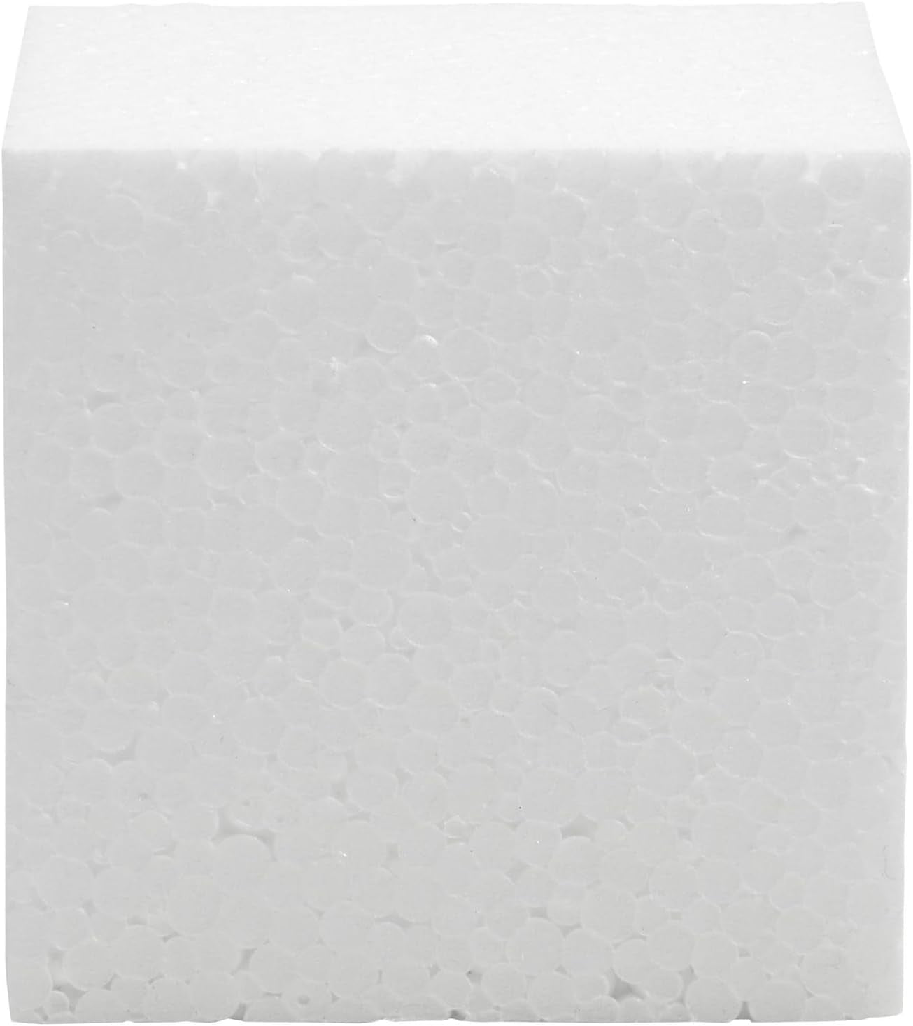 30 Pack Foam Craft Blocks for Modeling, 3 Inch Mini Square Cubes for Sculpting, School Projects (White Polystrene)