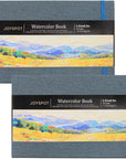 5.5" X 8.5" Watercolor Pad, Pack of 2 (76 Sheets), 110 Lb (230 GSM), Acid-Free Paper, Watercolor Book with Linen Bound for Watercolor Techniques and Mixed Media