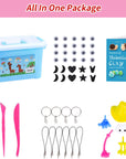 Air Dry Clay for Kids, 50 Colors DIY Modeling Clay Kit with Accessories in Container Box Magic Clay for Arts Crafts DIY Gift