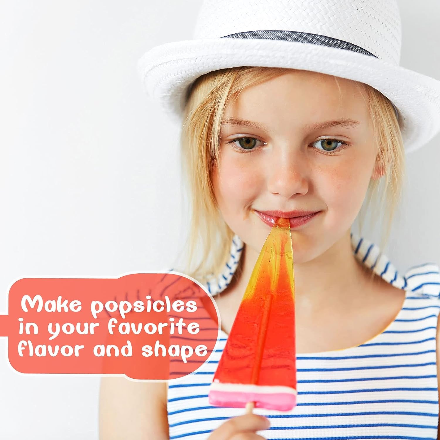 300 Pcs Ice Lolly Sticks and Bags Set, Clear Ice Lolly Plastic Bags Ice Lolly Self-Adhesive Plastic Bags and Ice Lolly Sticks, 4.49 Inch, 8.27 X 3.15 Inch