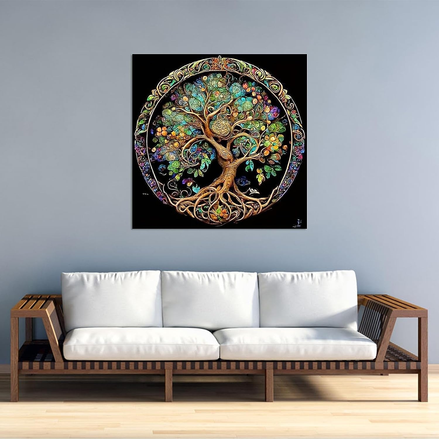 DIY 5D Diamond Painting Kits for Adults Diamond Art Tree of Life Diamond Painting Full Drill Crystal Rhinestone Embroidery Craft Kits for Home Wall Decor Gifts, 12X12Inch