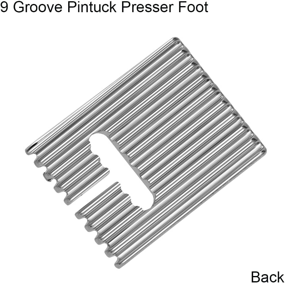 6Pack Twin Needle Double Needle with 2 PCS 9 Groove Pintuck Presser Foot 3 Size 2/90 3/90 4/90 by