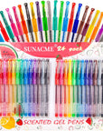 Fruity Scented Gel Pens, Sweet Scented Glitter Gel Pens, Cute School Supplies for Coloring, Journaling, Drawing, Note Taking - 24 Pack Gift Idea
