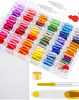 146 Pcs String Bracelet Making Kit Embroidery Floss with Organization Box Including 108 Colors Cross Stitch Thread Bracelet String and 38 Pcs Tools for Friendship Bracelet String Making