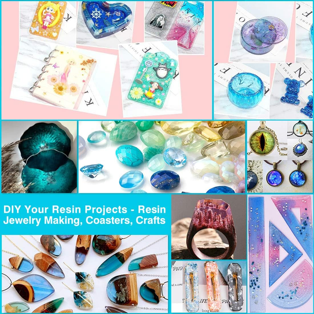 24 Colors Epoxy Resin Color Pigment Liquid Transparent Epoxy Resin Colorant Epoxy UV Resin Color Dye for Resin Coloring, Tumbler, Paints, Crafts,10Ml Each