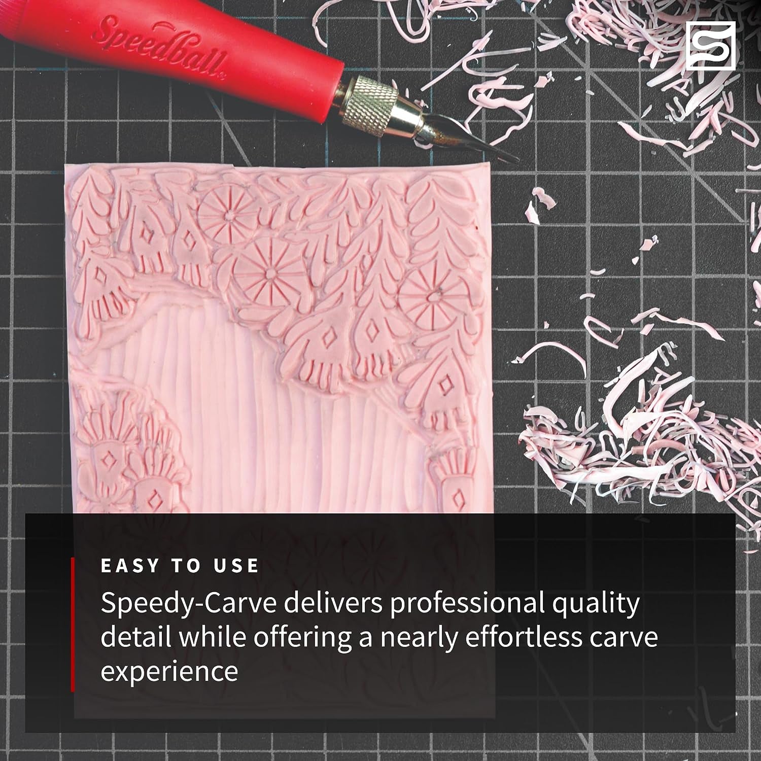 Super Value Block Printing Starter Kit – Includes Ink, Brayer, Lino Handle and Cutters, Speedy-Carve