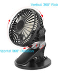 Clearance!6-inch New Style Desktop or Clip-on AC Electric Personal Indoor Fan with 3 Speeds,Black