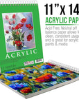 9" X 12" Premium Extra Heavy-Weight Acrylic Painting Paper Pad, 246 Pound (400Gsm), Spiral Bound, Pad of 12-Sheets (Pack of 2 Pads)