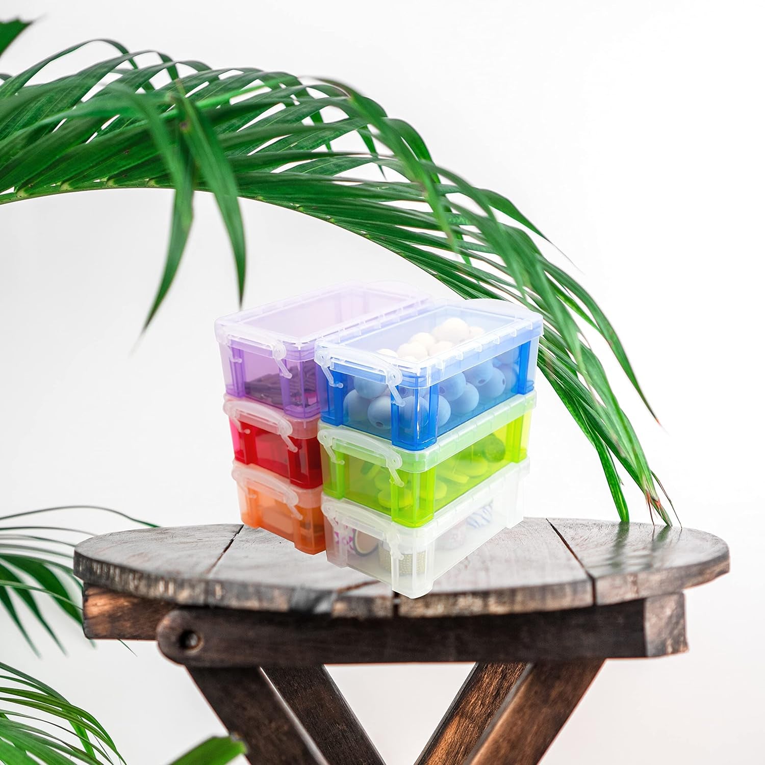 Small Plastic Box, 4.3&quot; X 2.3&quot; X 1.5&quot; Stackable Mini Storage Box with Lid, Clear Organizer Container for Jewelry Beads Small Crafts Items Accessories - 6 Pack