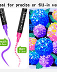 Dual Tip Acrylic Paint Pens, 26 Colors, Medium and Brush Tips, Ideal for Rock Painting, Ceramic, Wood, Plastic, Calligraphy, Scrapbooking, Card Making, DIY Crafts