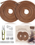 Sewing Machine Belt, 71" 3/16" Sewing Machine Leather Belts Sewing Machine Treadle Belts with Hook for Singer/Jones Sewing Machine (2 Pcs with Accessories)