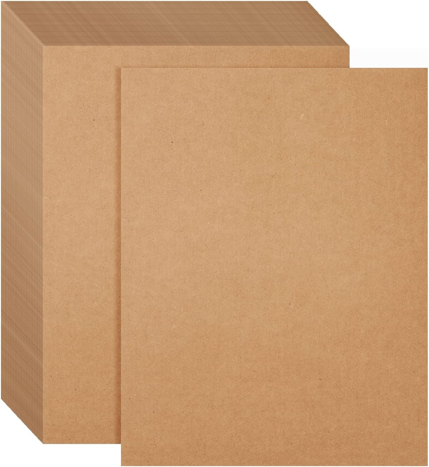 50 Sheets of Brown Kraft Paper or Wedding, Party Invitations, Announcements, Drawing, DIY Projects, Arts and Crafts, Scrapbooking, Letter Size, 176Gsm (8.5 X 11 Inches)