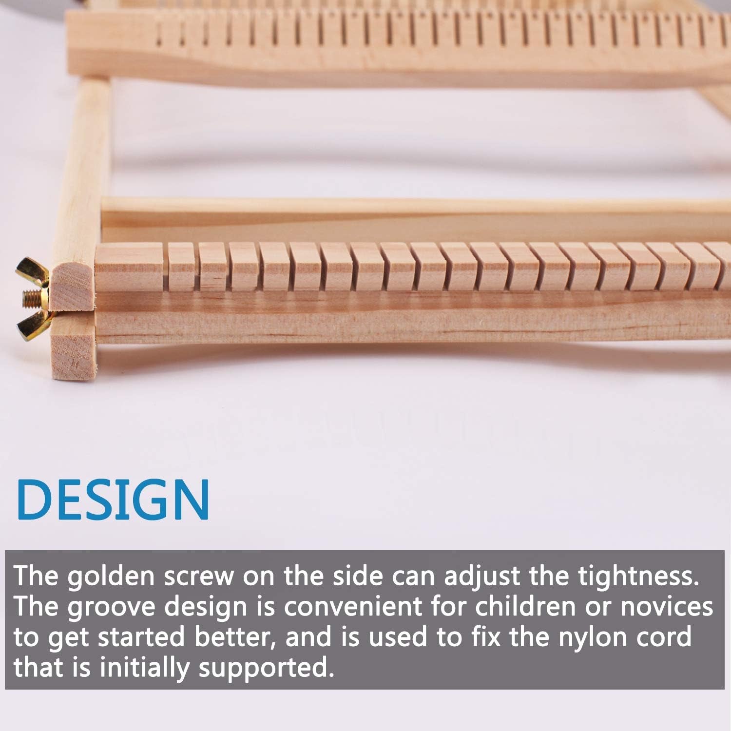 Weaving Loom Kit, 15.2" H X 9.85" W Wooden Tapestry Looms, Warp ​Frame ​Loom Heddle Bar for Weave Board Weaver Tapestry Kids Beginner