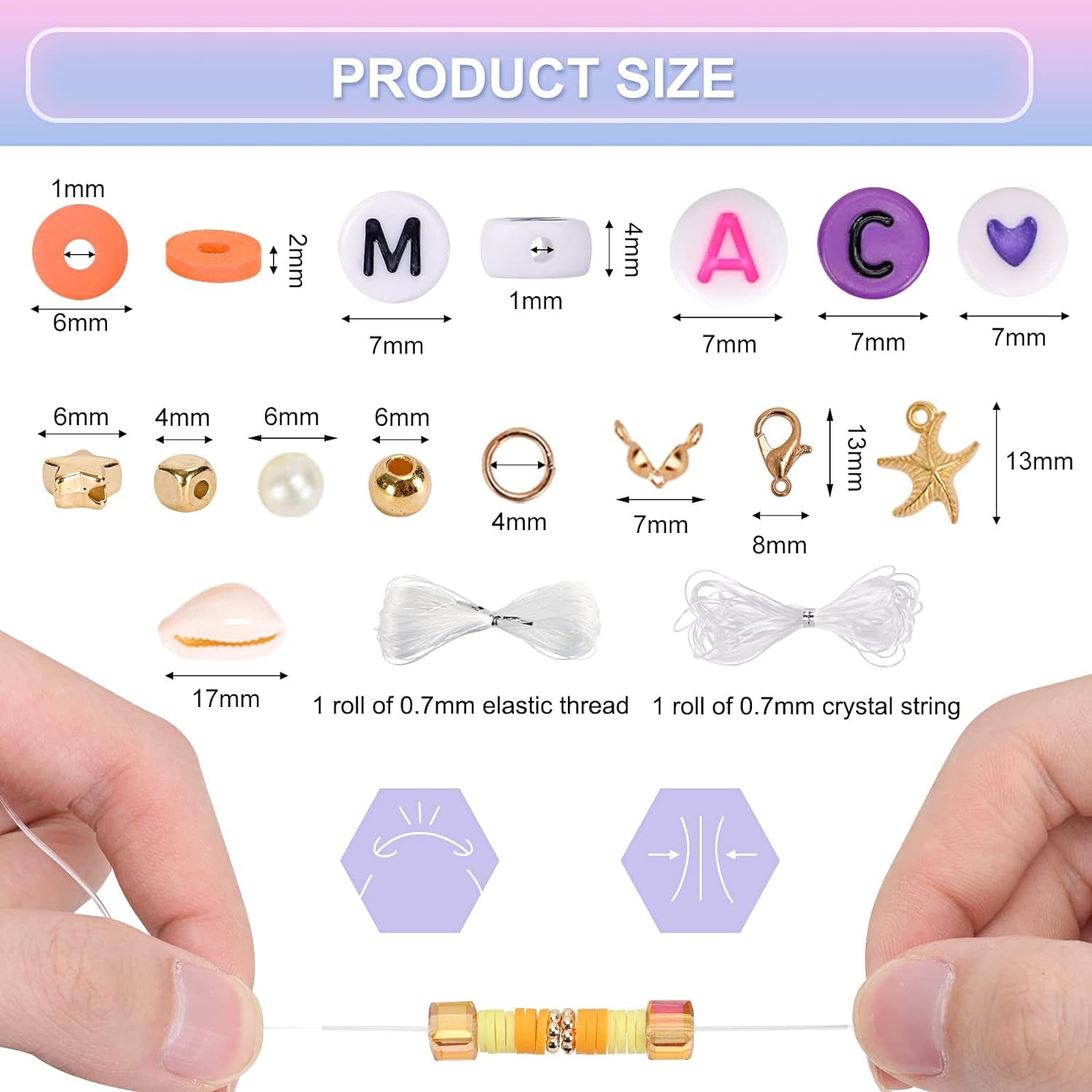 14700Pcs, Clay Beads for Bracelet Making Kit, 84 Colors Flat round Polymer Clay Heishi Spacer Beads for DIY Crafts Necklace Jewelry Making Gifts