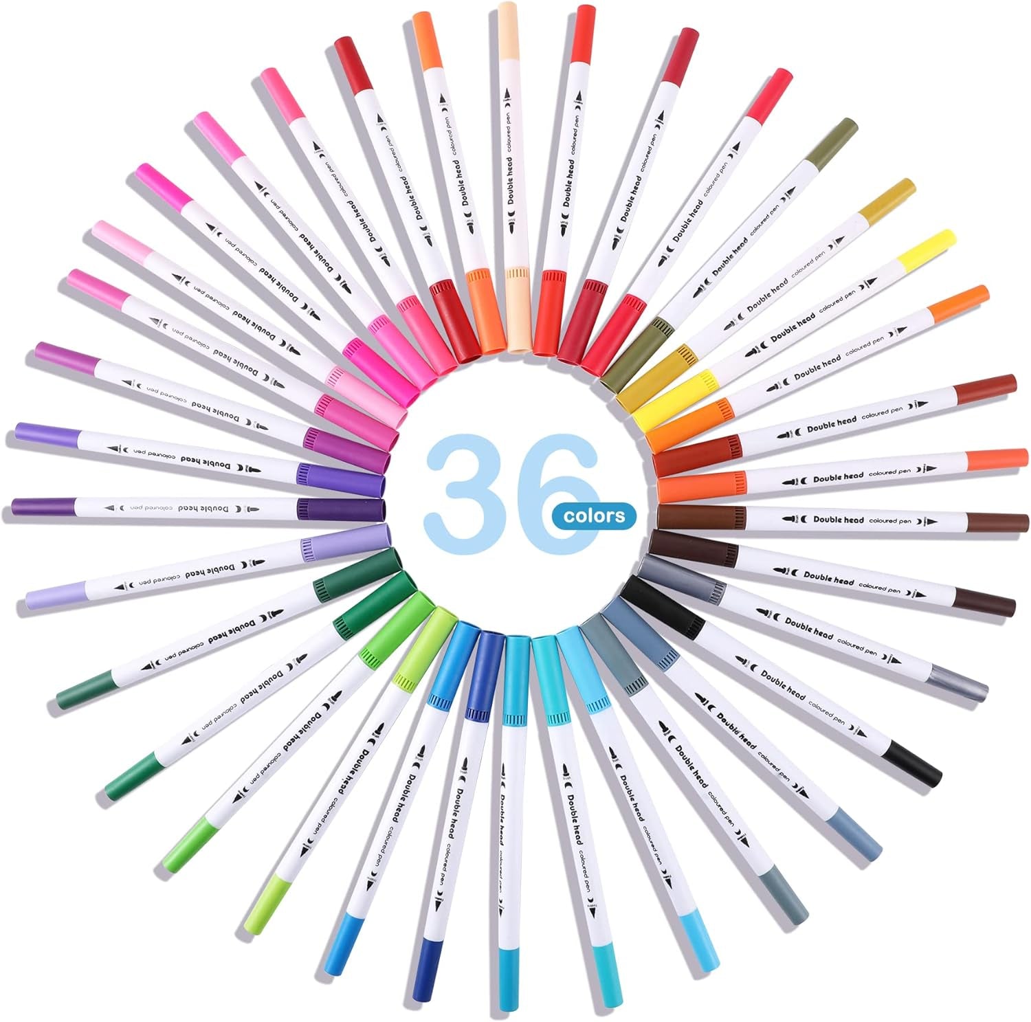 Dual Tip Pens 36 Pack for Maker 3/Maker/Explore 3/Air 2/Air, 0.4Mm & 1Mm Color Pens Fine Point Pen Writing Drawing Accessories for Cutting Machine