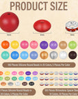 300 Pieces Focal Beads for Pens, 12Mm Silicone Lentil Beads, 15Mm Silicone round Beads and 8Mm Rhinestone Spacer Beads for Beadable Pen, Keychain Making and Jewelry Making