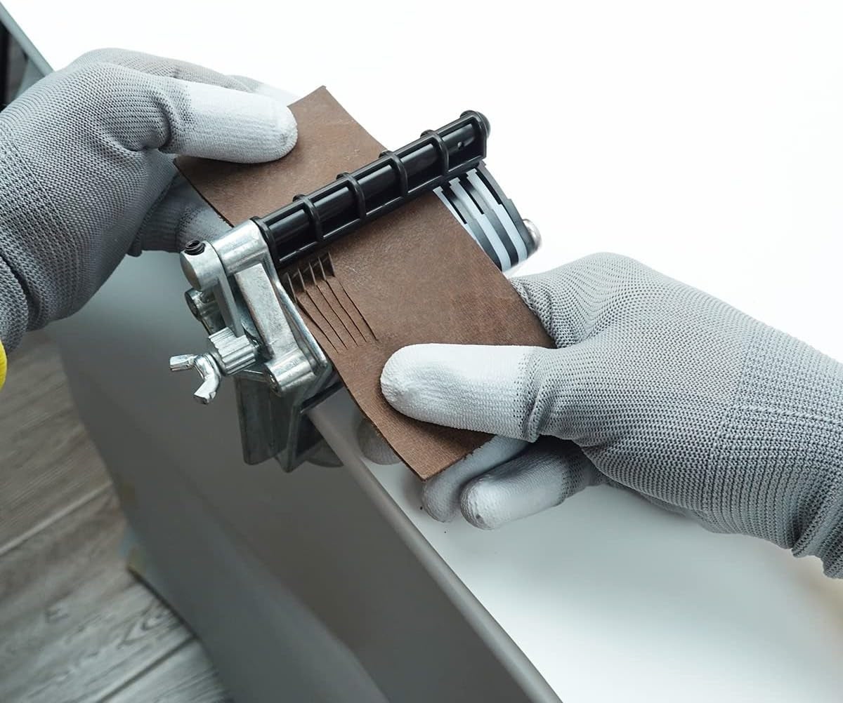 Leather Table Top Lace Cutter for Fringe Braiding Strip Belts and Laces (Come with 5 Blades)