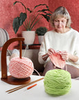 Yarn Holder for Crocheting and Knitting, Wooden Yarn Spinner, Magnetic Yarn Ball Holder, Yarn Spindle Dispenser, Gift for Crochet Lovers