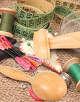 2 Pcs Darning Supplies Kit Darning Egg for Socks Darning Mushroom Wooden Darning Supplies with Large Eye Needles Sewing Threads for Socks Clothes Adults Darner DIY Home Sewing Care(Multicolor)