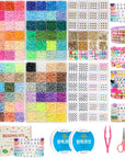6 Boxes Friendship Bracelet Kit,96 Colors 16680 Pcs Clay Beads,1188 Pcs Letter Beads,120 Pcs Number Beads and 470 Pcs Gold Charms Kit for Bracelets Making, Jewelry Craft Kits Gift, Small