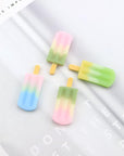 40 PCS 3D Ice-Lolly Flatback Resin Charm Assorted No Hole Beads for DIY Scrapbooking Embellishment Phone Case Decor Hair Clip Craft Jewelry Making Supplies