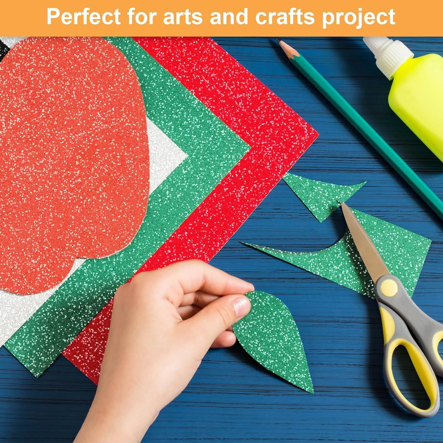 40 Sheets 20 Colors Glitter Cardstock,  Cricut Paper Cardstock, No-Shed Sparkly Glitter, A5 Glitter Paper for Arts and Crafts - Card Making, Scrapbooking, DIY Projects