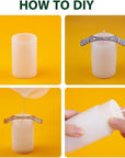 Silicone Molds for Candle Making, 4In and 3.5In and 2.5In and 2In Cylinder Silicone Candle Mold Pillar Epoxy Resin Casting Molds for Wax Candle Making (4 Sizes)