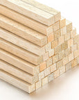 50 Pieces Balsa Wood Sticks 1/2 X 1/2 X 12 Inch Hardwood Square Wooden Dowels Unfinished Wood Sticks for Craft DIY Supplies DIY Molding Projects Making