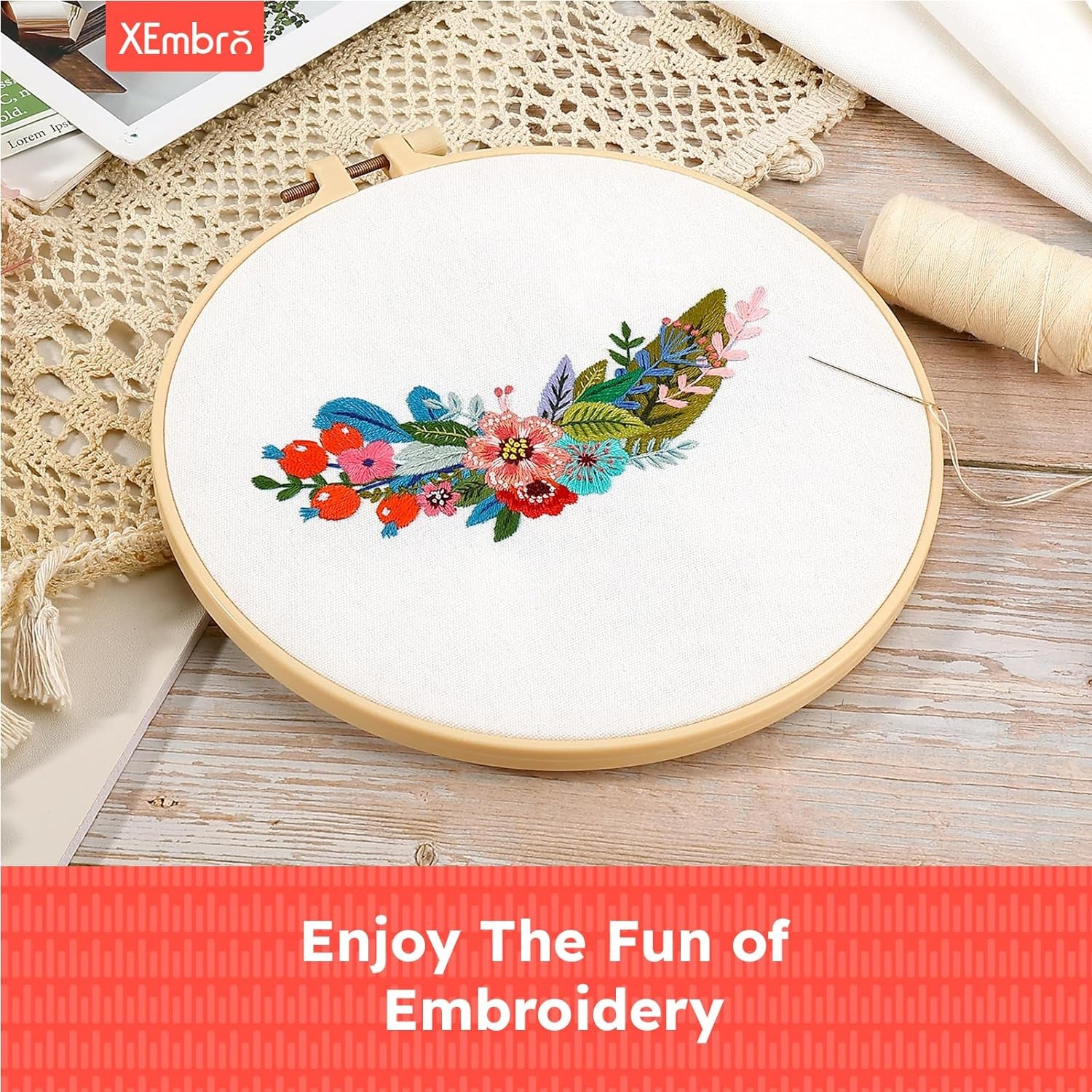 12 PCS White Embroidery Fabric, Pre-Cut Natural Cotton Embroidery Cloth Fabric, 4 Sizes Embroidery Cloth Squares for Embroidery Garment Craft (5.9 to 11.8Inch)