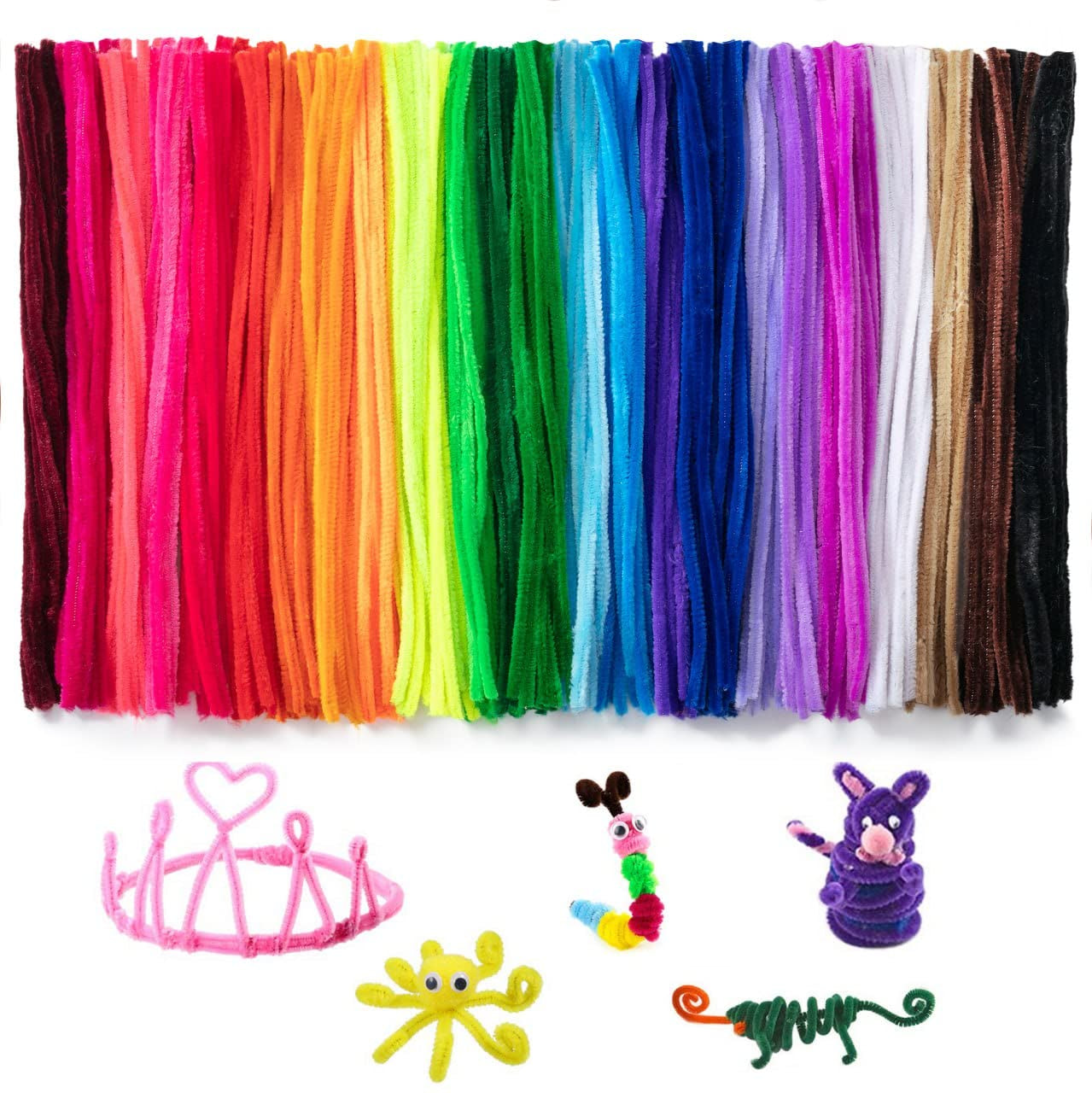 - Pipe Cleaners, 324 Pcs, 27 Colors, Chenille Stems, Pipe Cleaners Craft Supplies, Craft Pipe Cleaners, Chenille Stems Pipe Cleaners, Pipe Cleaners Bulk, Fuzzy Pipe Cleaners