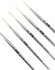 BRUSH Golden Taklon Mini Detail Brush Set Liner 20/0, Mini Liners 20/0, 10/0, Details 10/0, 5/0