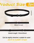 2Pcs Adjustable Crop Tuck Band for Shirts, Shirt Tuck Band Shirt Cropping Band Elastic Crop Top Band Tucking Belt for Women, Change the Style of Your Tops (Black + White)