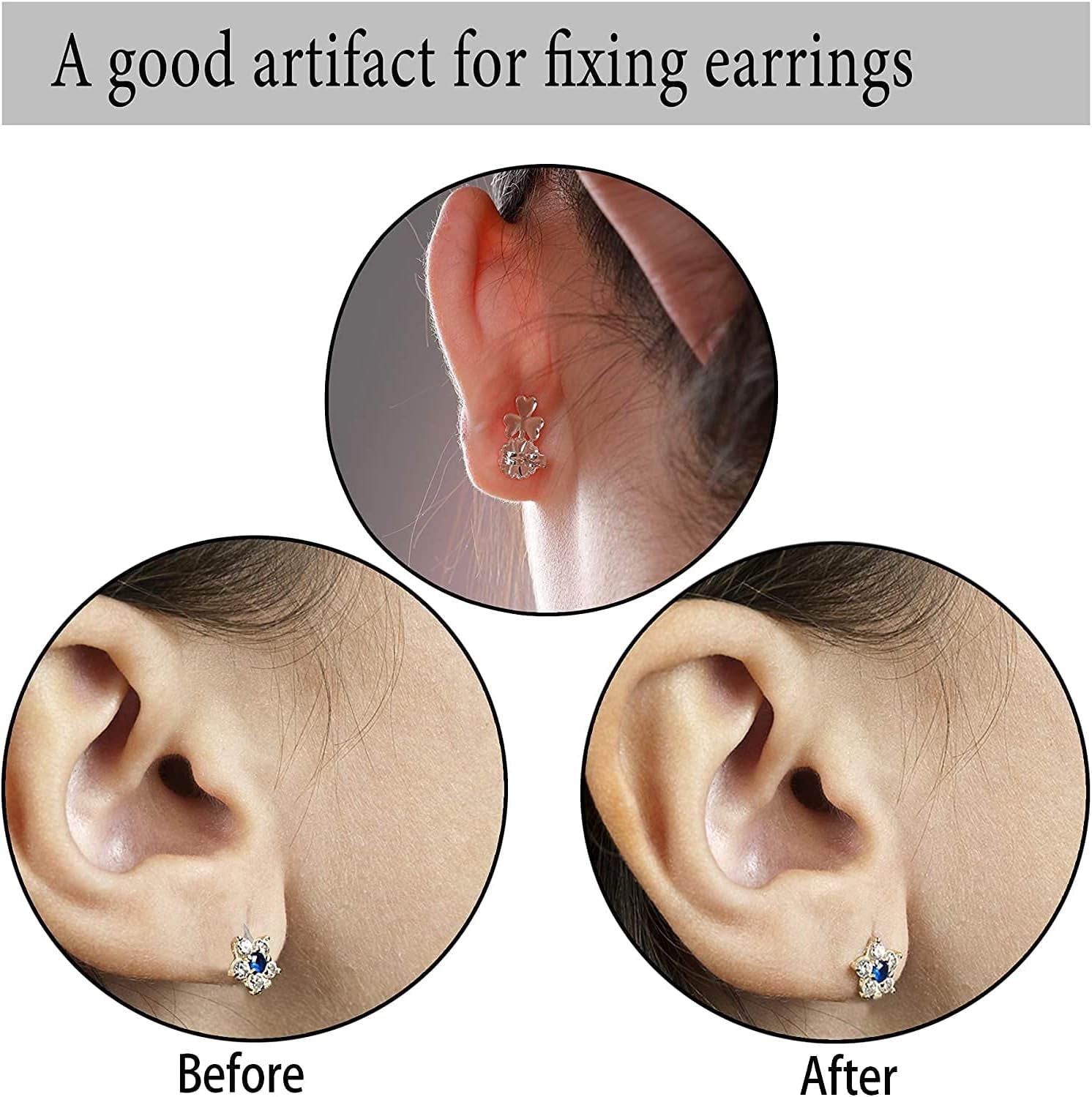 9 Pairs Earring Lifters with 30 Pieces Bullet Clutch Earring Backs, Earring Backs for Droopy Ears, Adjustable Hypoallergenic Sliver Safety Magic Earring Backs for Heavy Drooping Earring