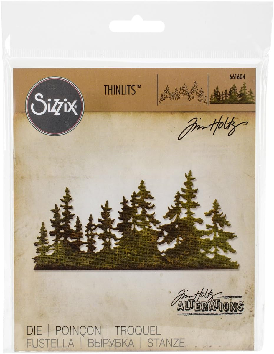 , Multi Color, One Size Thinlits Die 661604, Tree Line by Tim Holtz