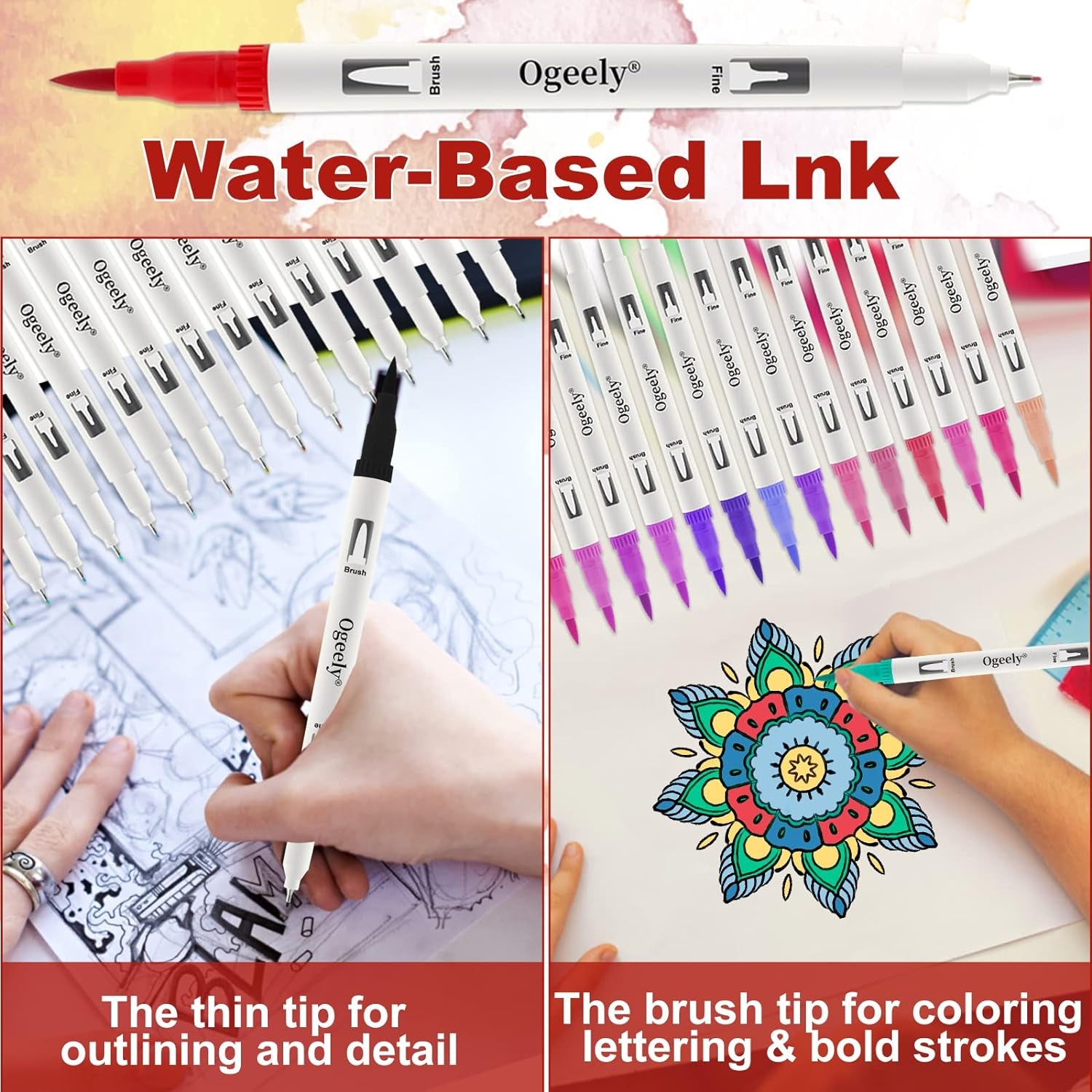 Art Markers 60 PCS Dual Brush Pens for Coloring, Colored Marker Pen Set with Fine & Brush Tip Art Supplier for Kids Adults Drawing, Journaling Note, Coloring Books…