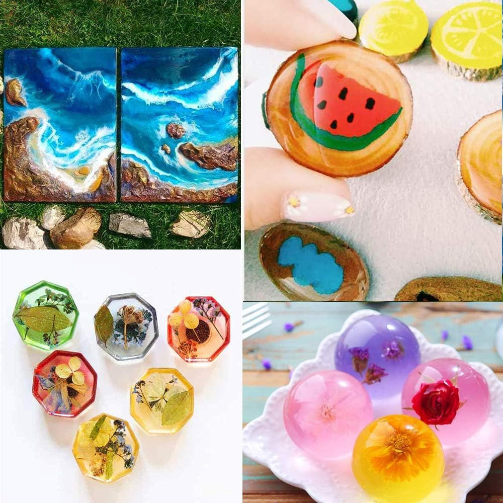 24 Colors Epoxy Resin Color Pigment Liquid Transparent Epoxy Resin Colorant Epoxy UV Resin Color Dye for Resin Coloring, Tumbler, Paints, Crafts,10Ml Each