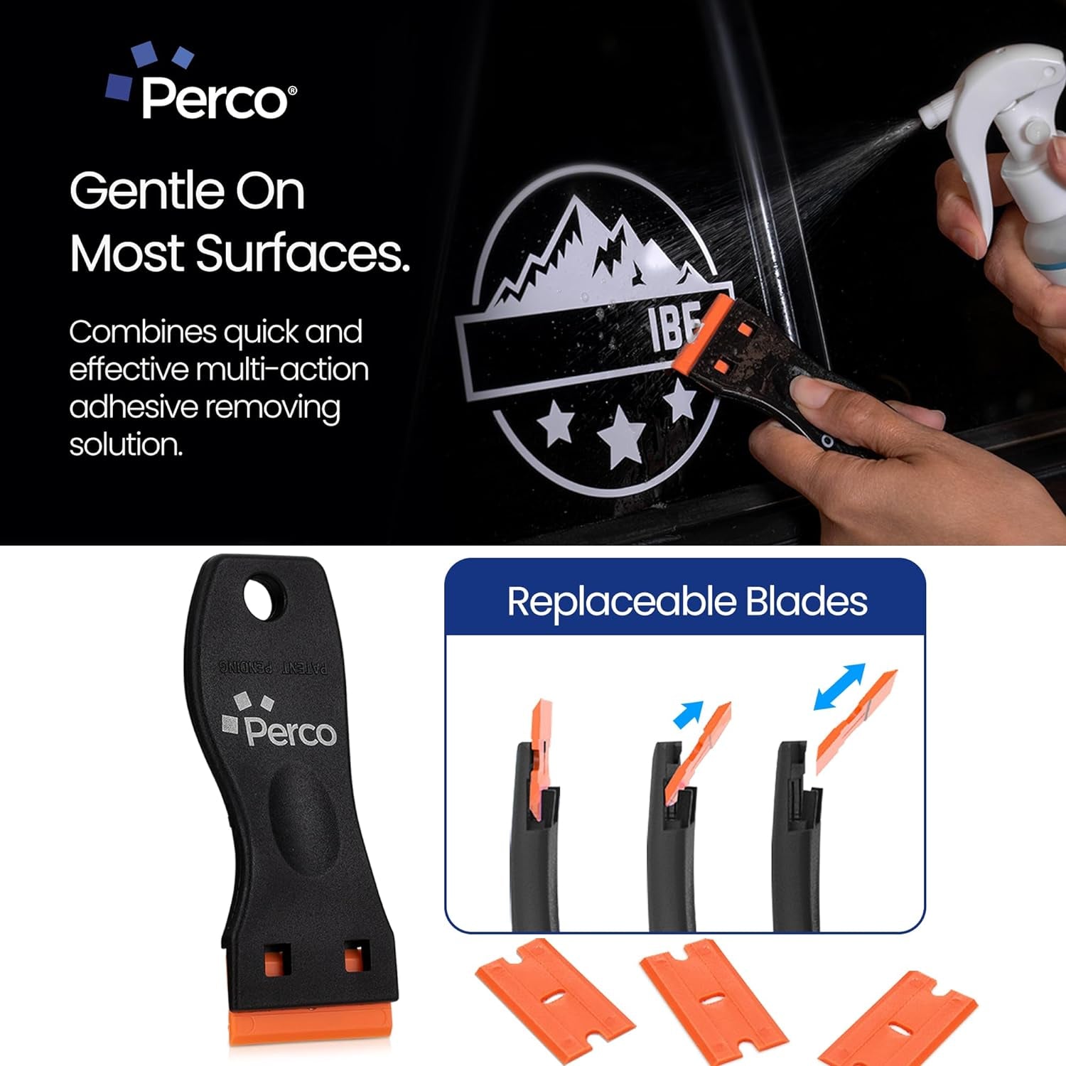 Glue off Adhesive Remover 3.3 Fl. Oz & Scraper with Plastic Razor for Removing Labels (Adhesive Remover & Scraper W/Plastic Razor)