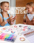 Friendship Bracelet Kit with 28 Colors, 5040 Clay Beads, 1200 Letter Beads for Jewelry Making - 4 Styles of round Alphabet, Number, Heart & Pattern Beads