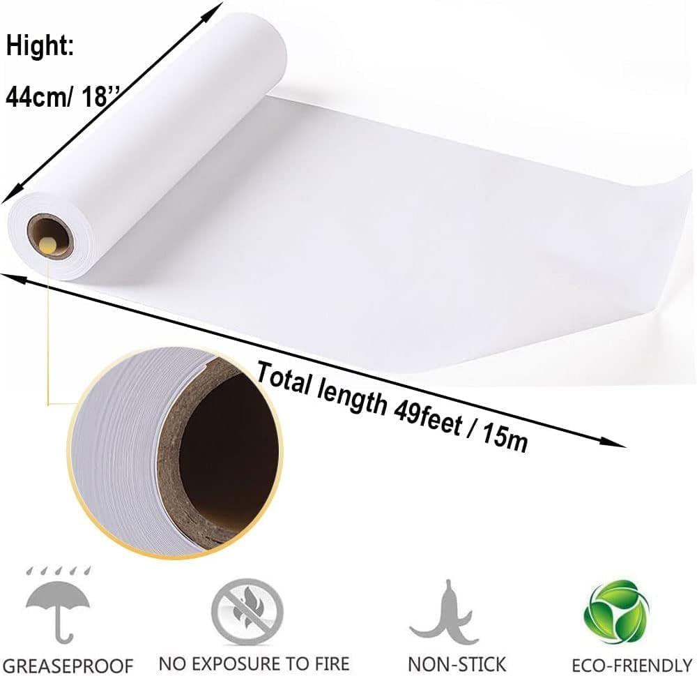 Easel Paper Roll,Drawing Paper 18-Inch by 49-Feet Art Paper Roll Replacement for Kid'S Art Easel Paper, Arts & Crafts, Bond Paper, 1 Pack(18" X 588")