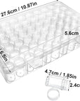 1Pack 60 Grids Bead Organizer and Storage Diamond Painting Containers Portable Plastic Case Box Arts Crafts Storage for Seeds Beads Sewing Cosmetic Nail Glitter Powder Small Parts Rhinestones