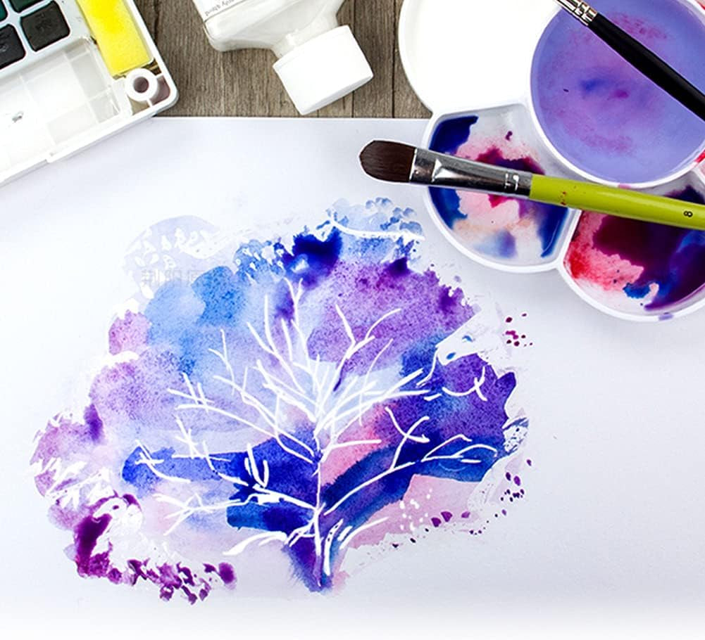 Pigment Covering Liquid, Watercolor White Liquid Art Masking Fluid for Watercolor Painting and Various Art Projects (75ML)