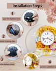 6Pcs Clock Parts for Clock Resin Mold,Clock Pieces for Clock Epoxy Casting Resin Mold