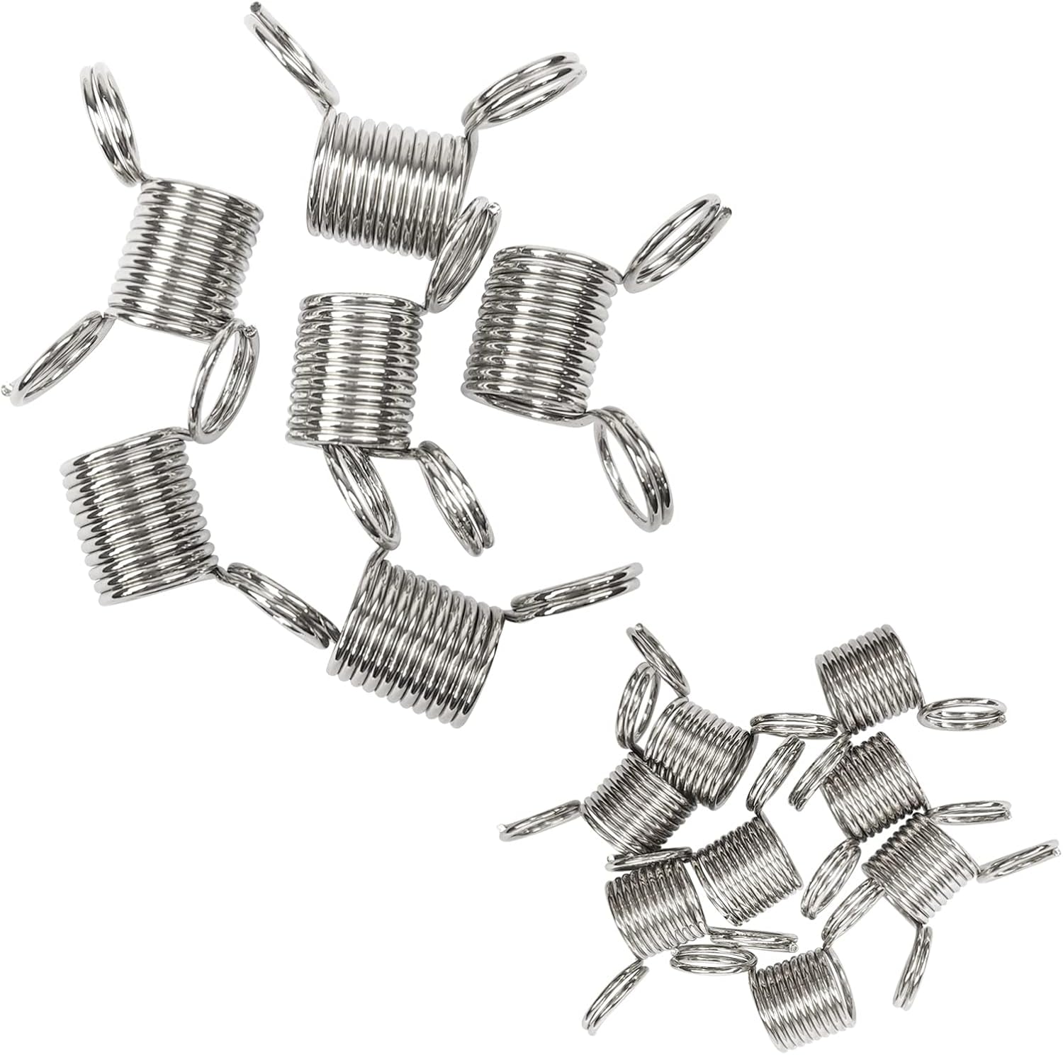 14 Pcs Bead Stoppers, 6 Large Nd 8 Small for Jewelry Making Kumihimo Creative Bead Wire Ends to Prevent Beads from Falling